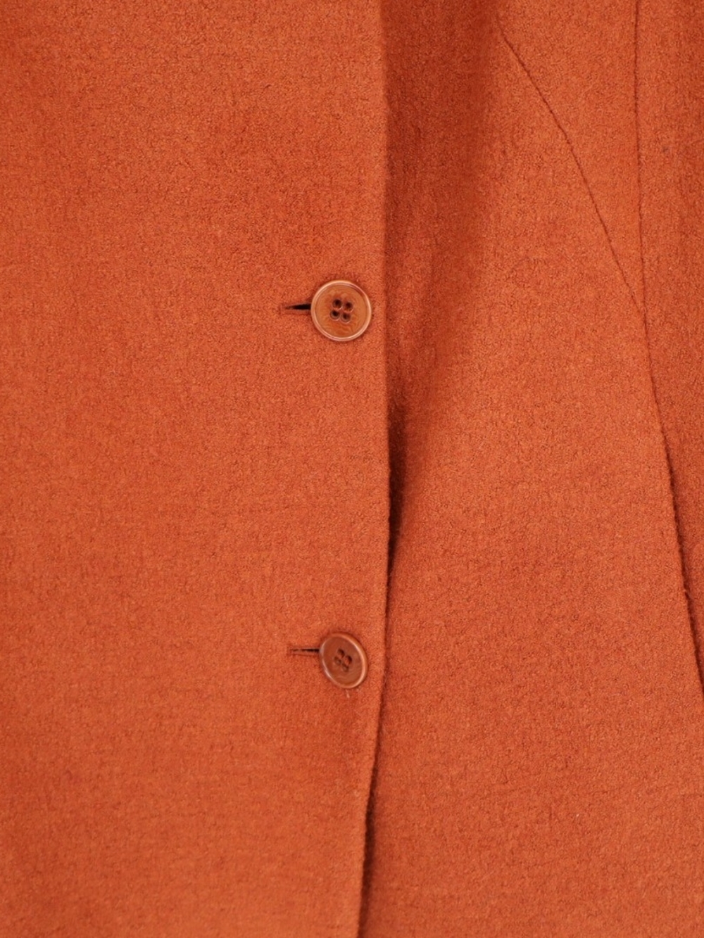 Talbots Woman Coat 14W Burnt Orange Wool Blend Oversized Collar Plus Size Warm - Picture 9 of 16
